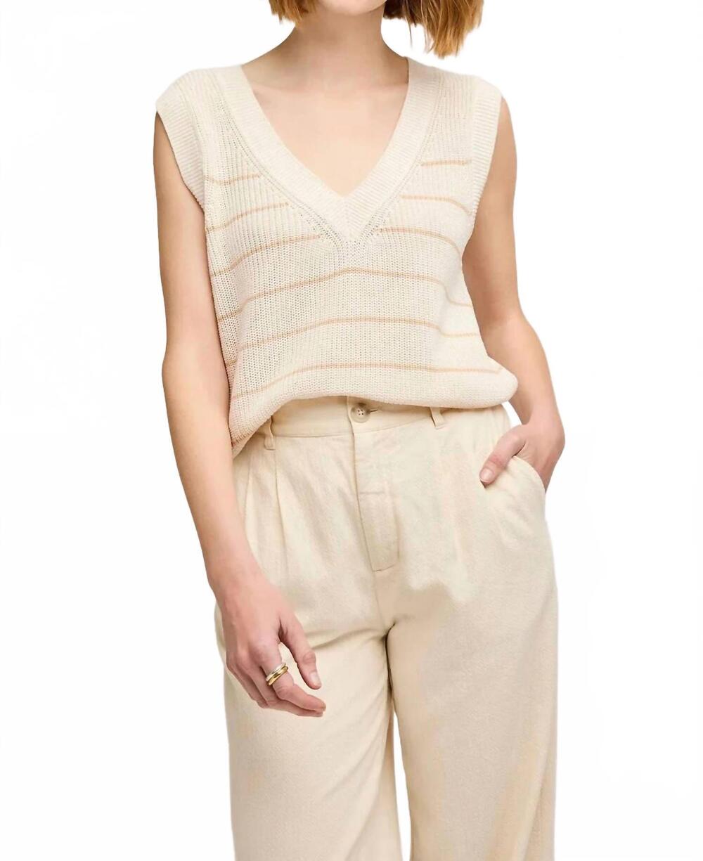 NEW GENTLE FAWN women's tanner knit vest in natural